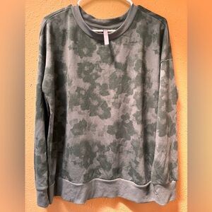 Mondetta Womens Green Tie Dye Crewneck Sweatshirt Size L French Terry Pullover